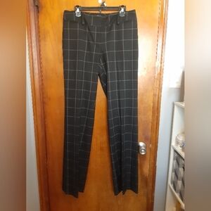 LOFT Black Tailored Trousers with Windowpane Pattern